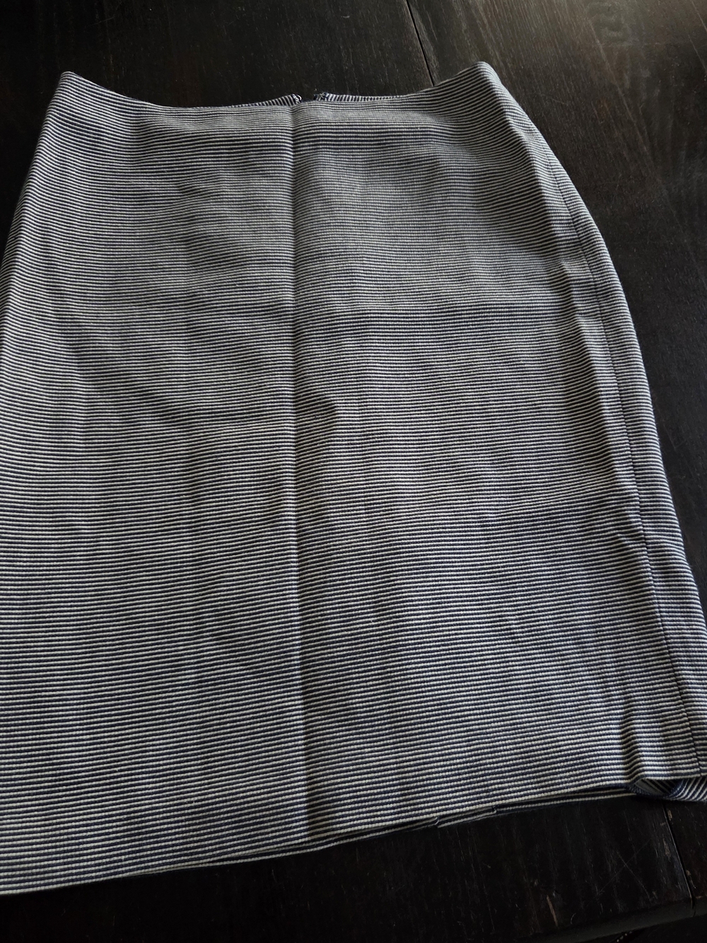 Talbots Black and White Striped Pencil Skirt - Picture 3 of 6